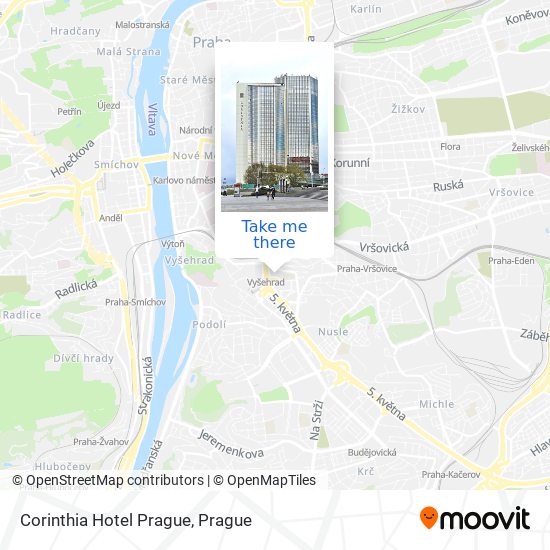 Corinthia Hotel Prague map