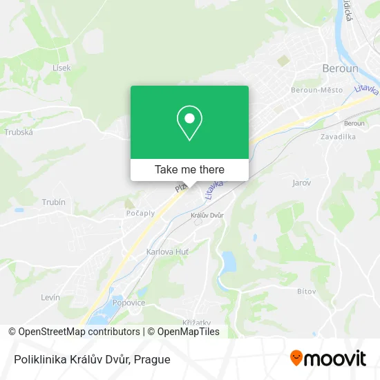 Карта Poliklinika Králův Dvůr