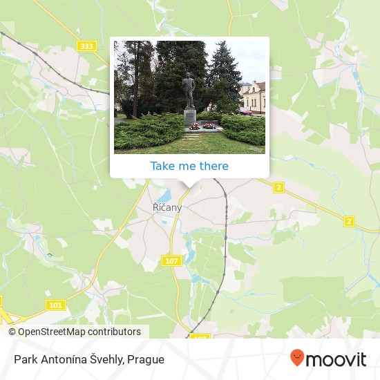 Park Antonína Švehly map