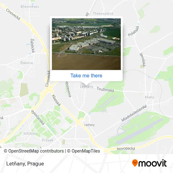 Letňany map