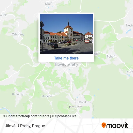 Карта Jílové U Prahy