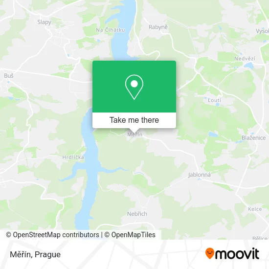Карта Měřín