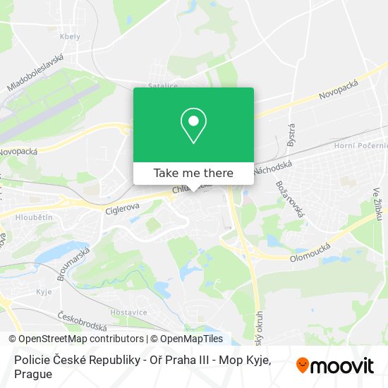 Policie České Republiky - Oř Praha III - Mop Kyje map