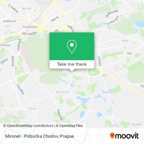 Mironet - Pobočka Chodov map