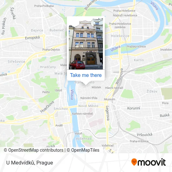 U Medvídků map