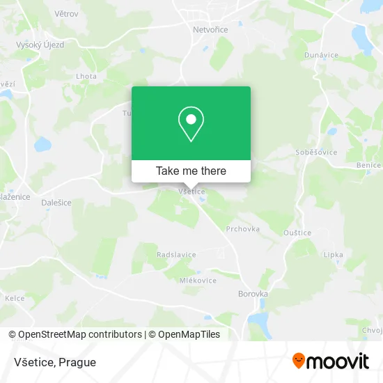 Карта Všetice