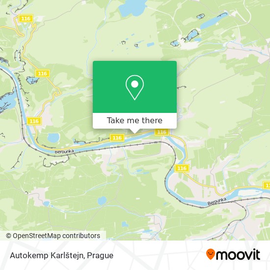 Autokemp Karlštejn map