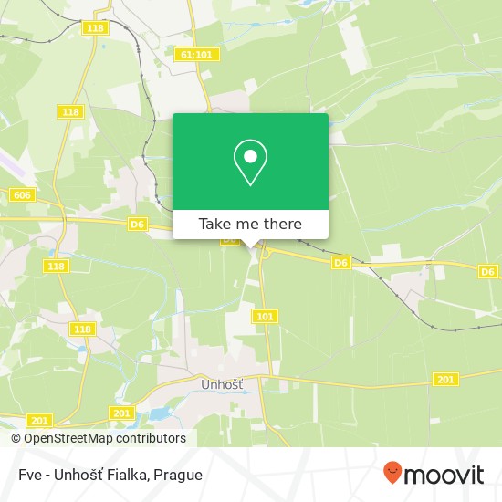 Fve - Unhošť Fialka map