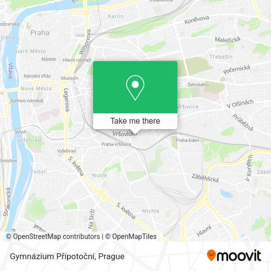 Карта Gymnázium Přípotoční