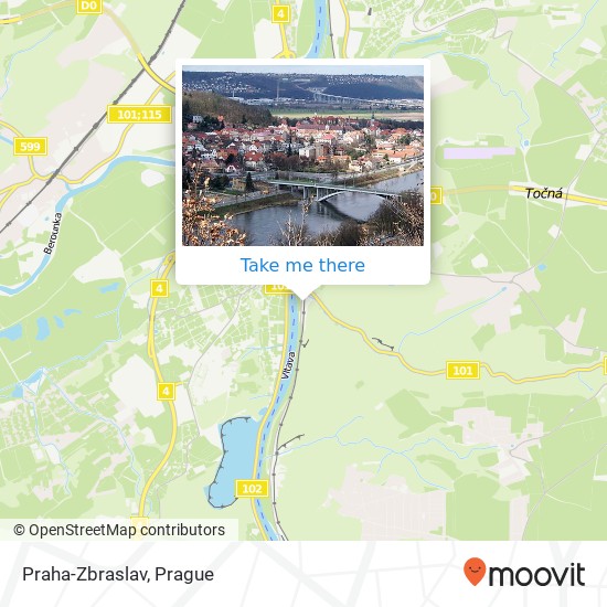 Praha-Zbraslav map