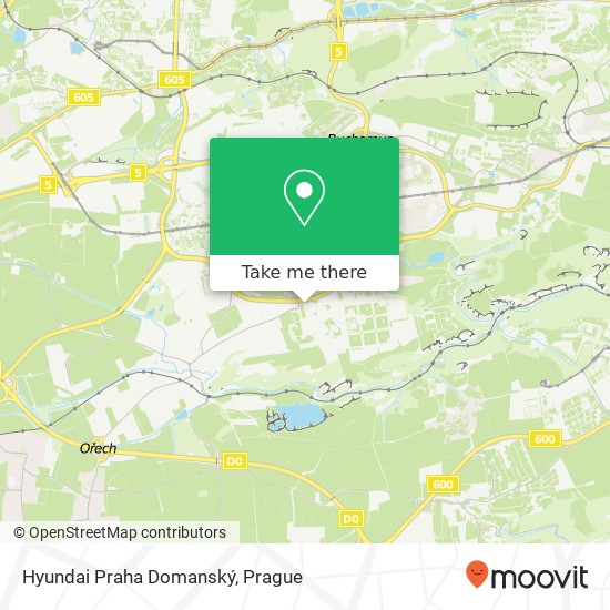 Карта Hyundai Praha Domanský