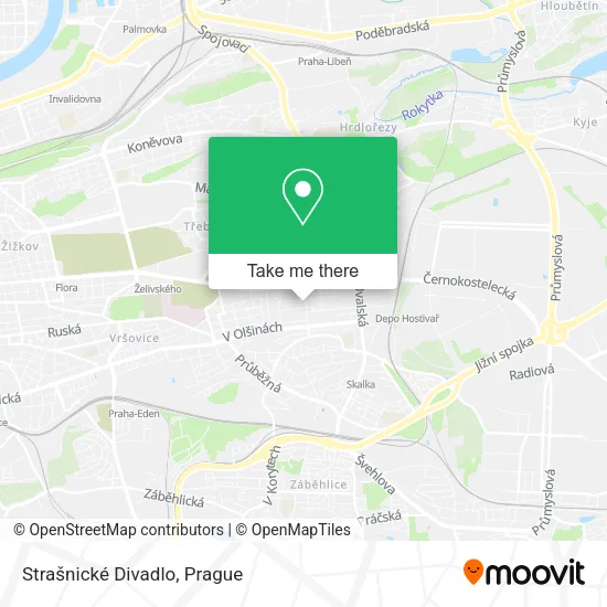 Карта Strašnické Divadlo