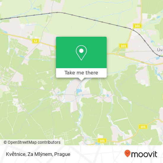 Květnice, Za Mlýnem map