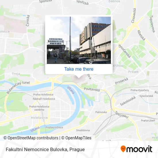 Fakultní Nemocnice Bulovka map