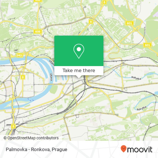 Palmovka - Ronkova map