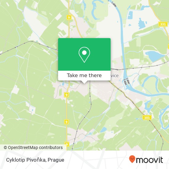 Cyklotip Pivoňka map