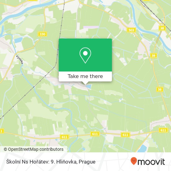 Školní Ns Hořátev: 9. Hliňovka map