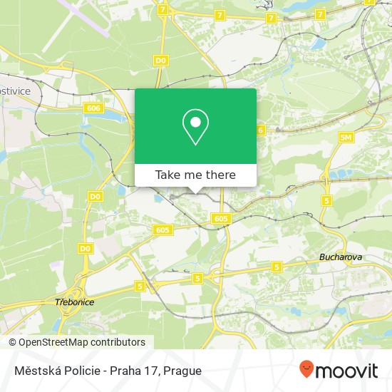 Карта Městská Policie - Praha 17