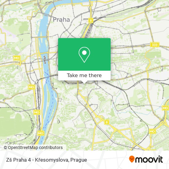 Карта Zš Praha 4 - Křesomyslova