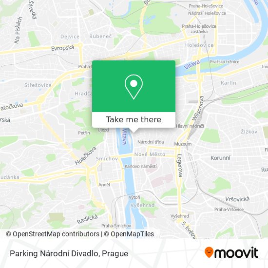 Parking Národní Divadlo map