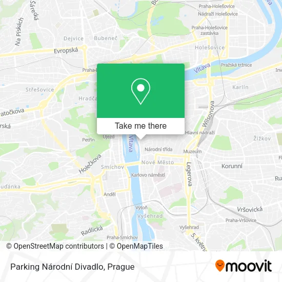 Parking Národní Divadlo map