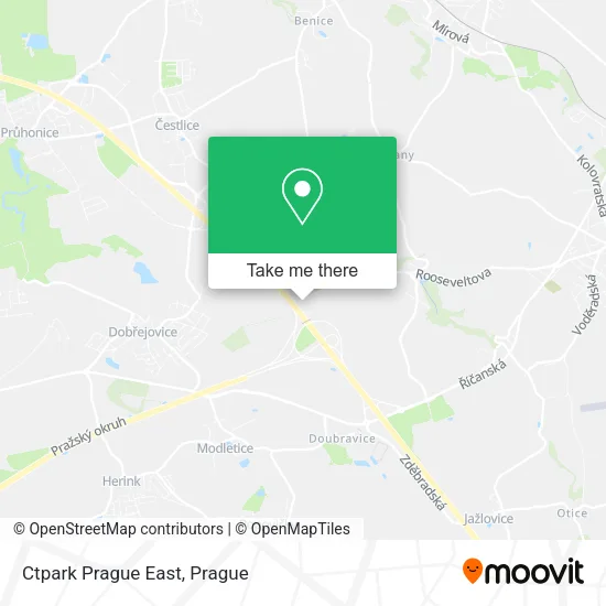 Карта Ctpark Prague East