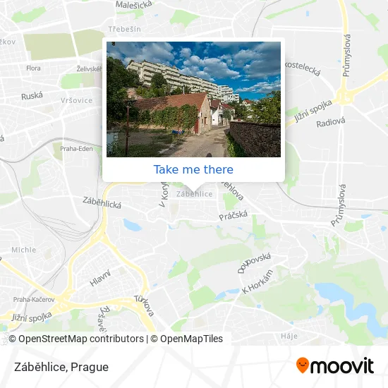 Карта Záběhlice