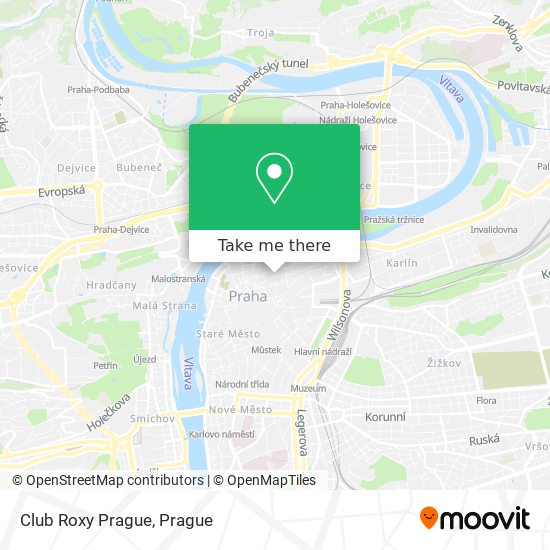 Club Roxy Prague map