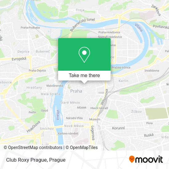 Club Roxy Prague map