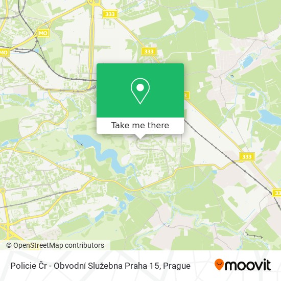 Policie Čr - Obvodní Služebna Praha 15 map