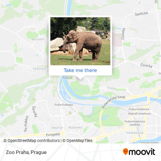 Zoo Praha map