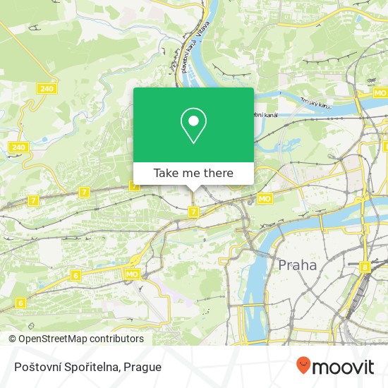 Poštovní Spořitelna map