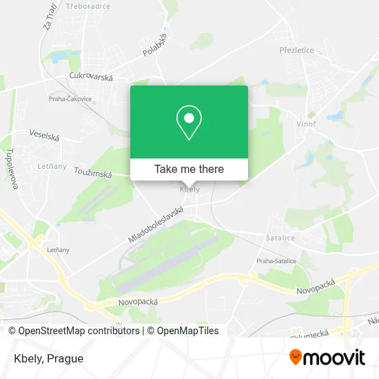 Kbely map