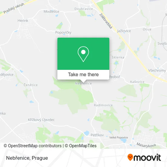 Карта Nebřenice