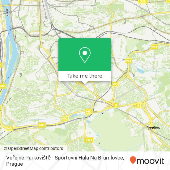 Veřejné Parkoviště - Sportovní Hala Na Brumlovce map