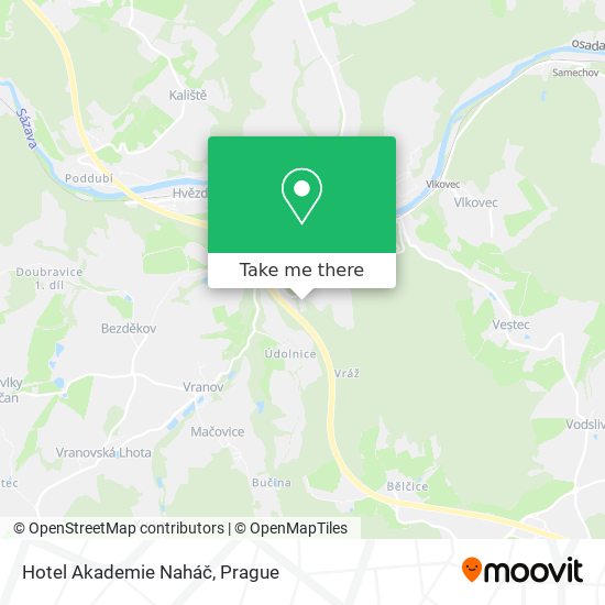 Hotel Akademie Naháč map