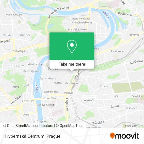Hybernská Centrum map