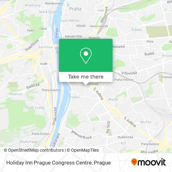 Карта Holiday Inn Prague Congress Centre