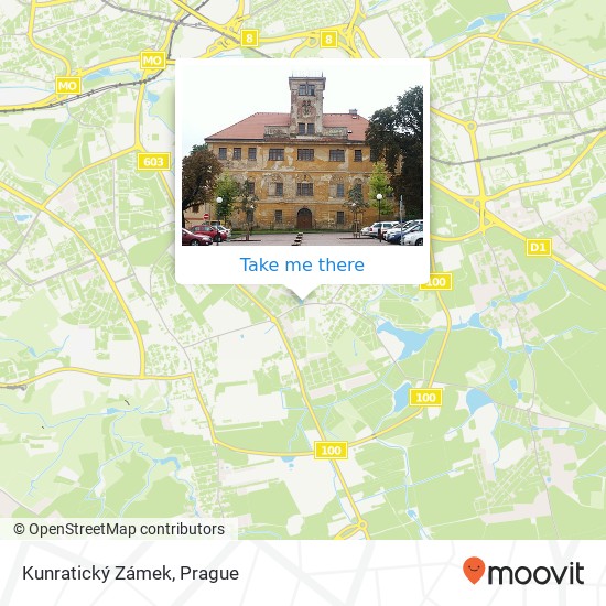 Kunratický Zámek map