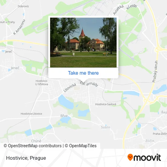 Карта Hostivice