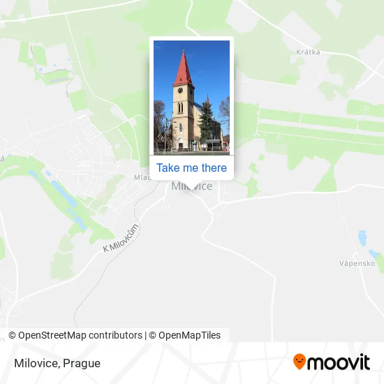 Карта Milovice