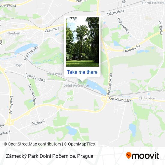 Карта Zámecký Park Dolní Počernice