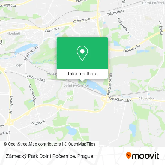 Карта Zámecký Park Dolní Počernice
