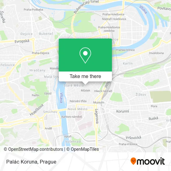 Palác Koruna map
