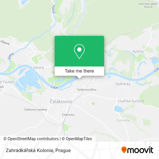 Карта Zahrádkářská Kolonie