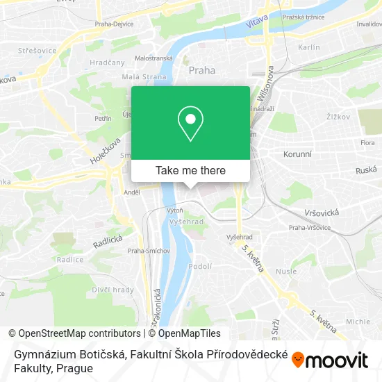 Gymnázium Botičská, Fakultní Škola Přírodovědecké Fakulty map