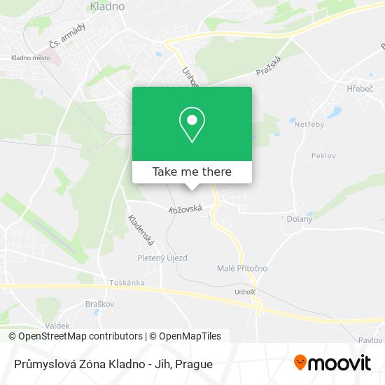 Průmyslová Zóna Kladno - Jih map