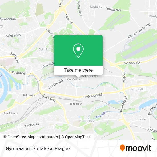 Карта Gymnázium Špitálská