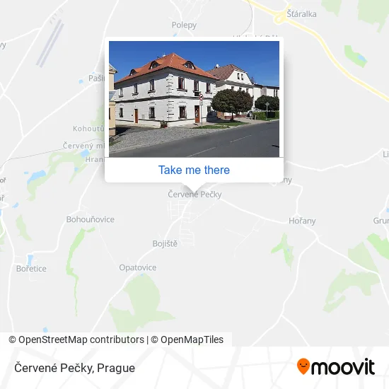 Карта Červené Pečky