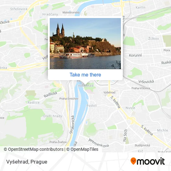 Карта Vyšehrad